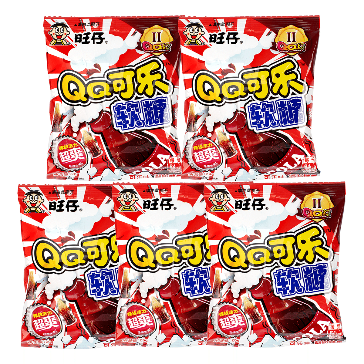 WANT-WANT 젤리 구미캔디 콜라 맛 5입봉 100 그램