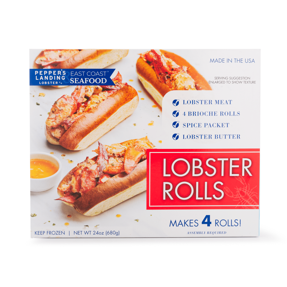 Kit de Comida de Rollos de Langosta 4 Rollos Congelados 680 gramo(s)