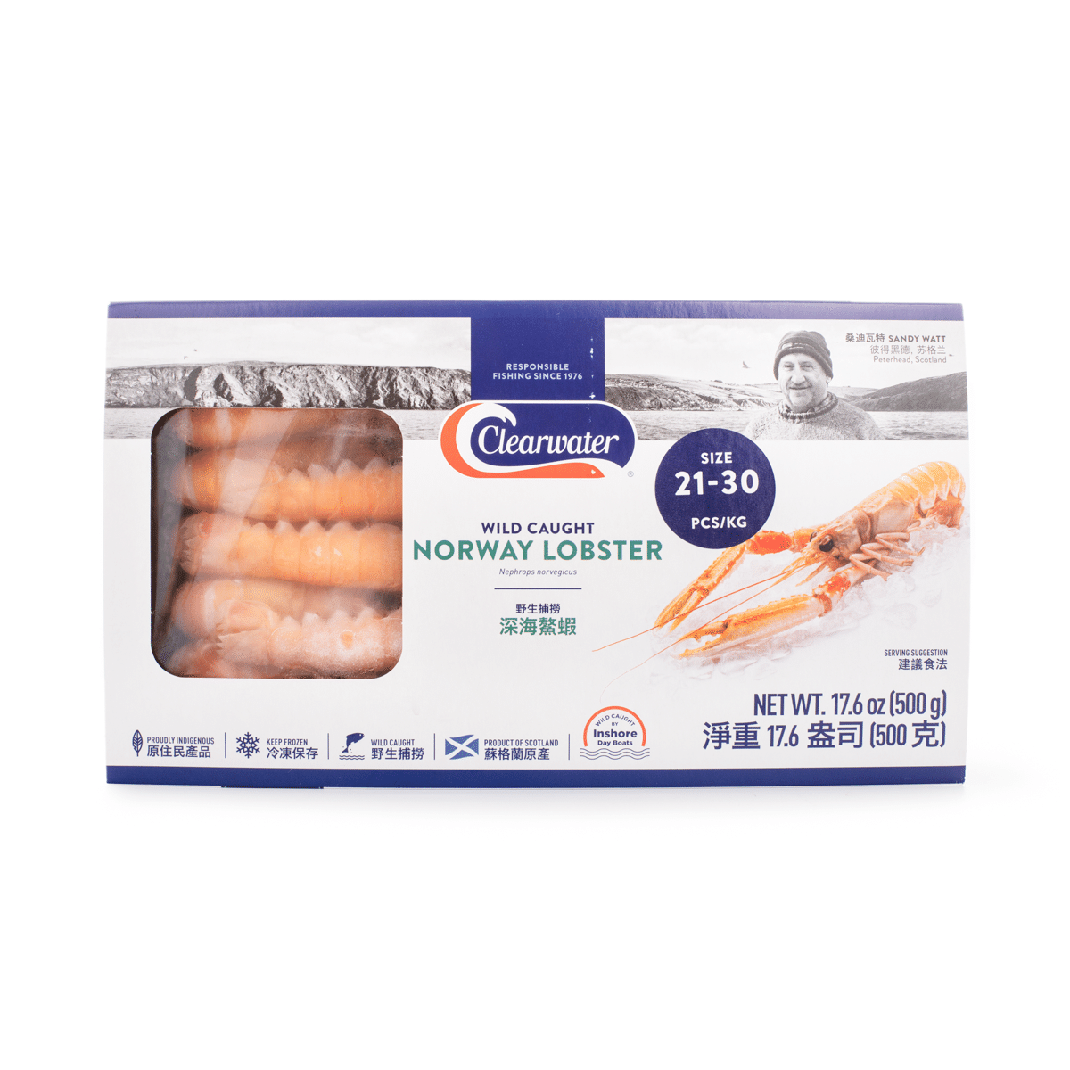 Tôm Hùm Langostino Na Uy Nguyên Con Clearwater, Đông Lạnh 500 g