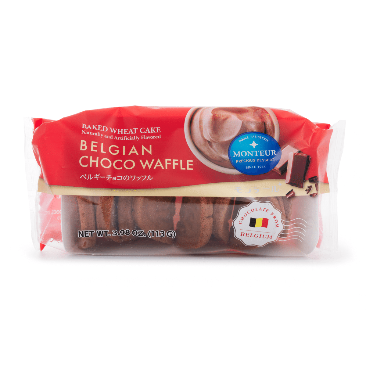 Gofre de Chocolate Belga Monteur 4pcs 4.4 oz