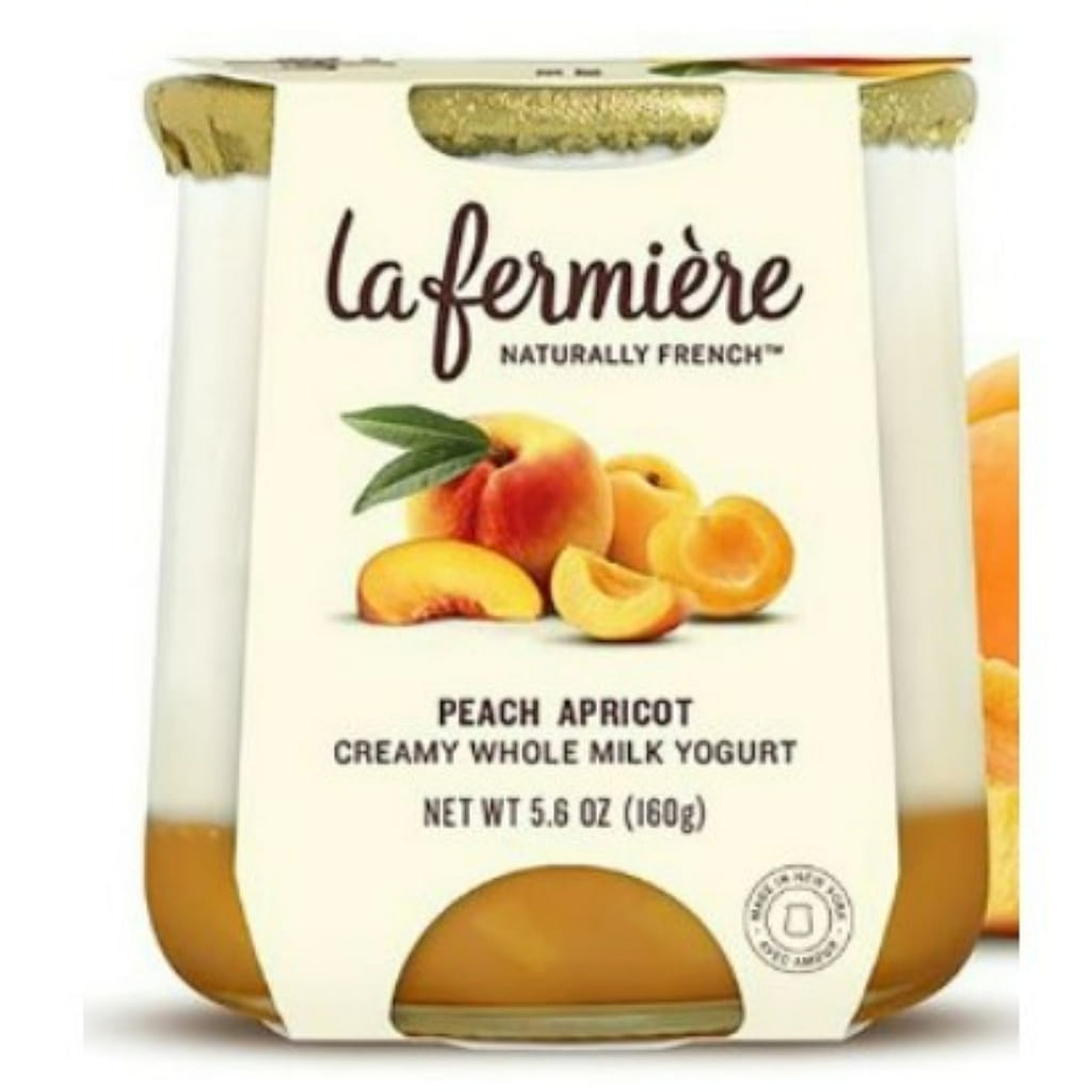 La Fermiere Peach Apricot Creamy Whole Milk Yogurt 4.9 oz