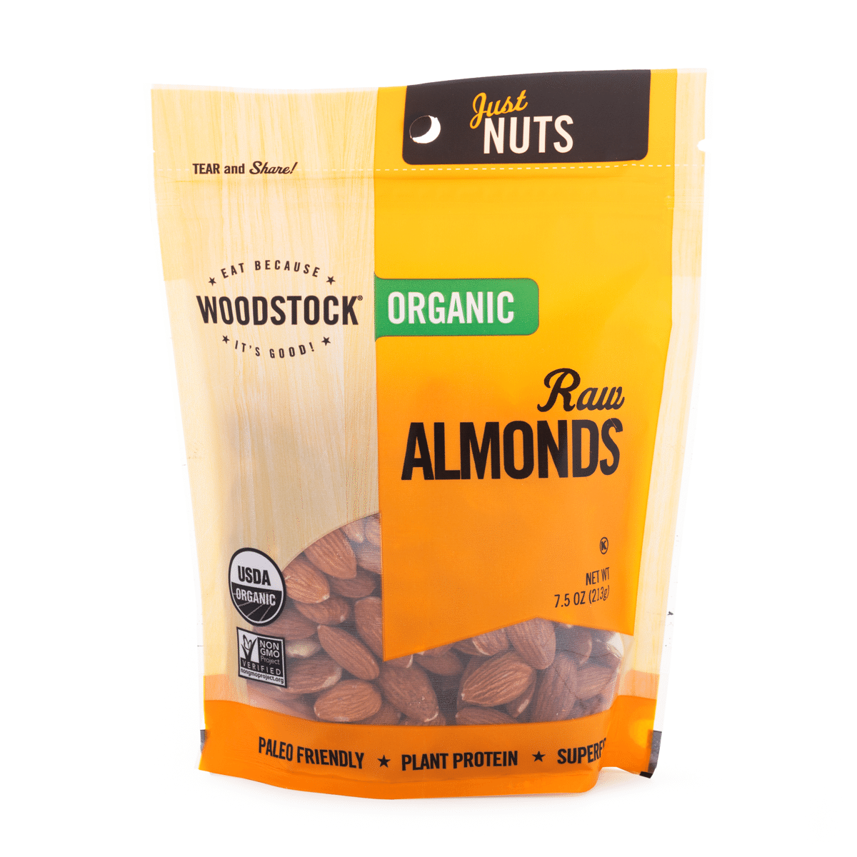 Woodstock Foods Organic Raw Almonds 7.5 oz