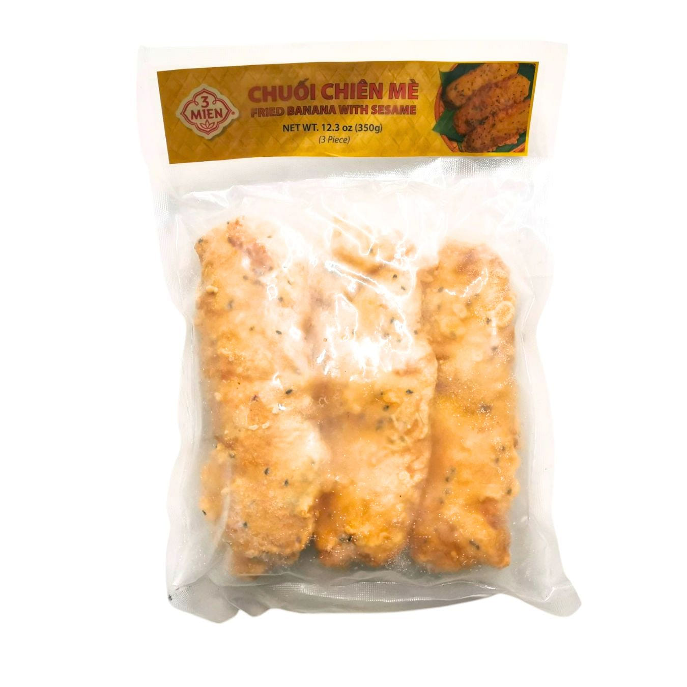 3 Mien Fried Banana with Sesame Seeds, Frozen 350 g