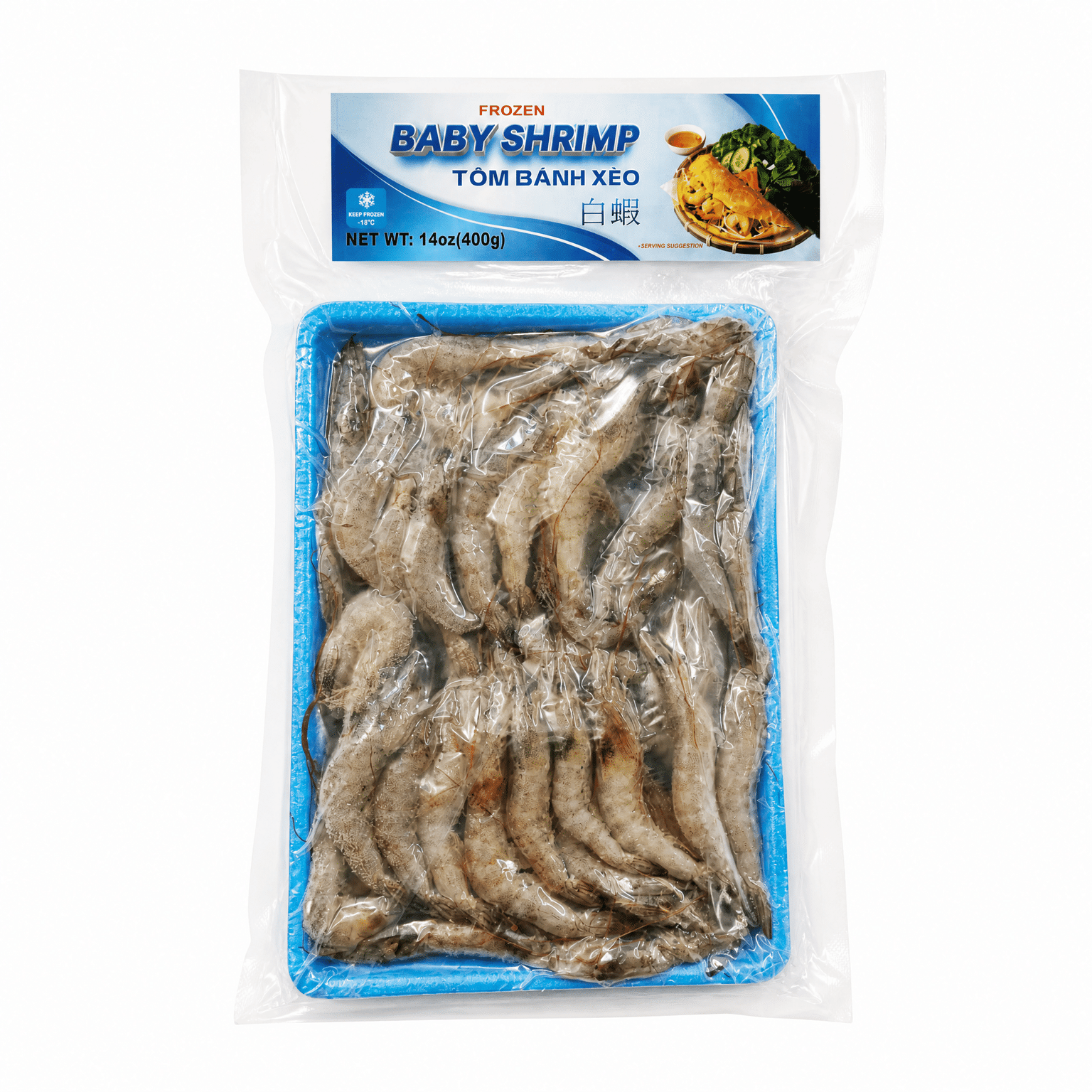 Farm Raised Baby Shrimp, Frozen 400 g
