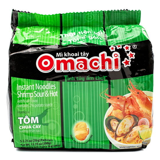 weee_instant_Mì Tôm Chua Cay Omachi (5 gói/lốc) 2.75 oz*5 pack