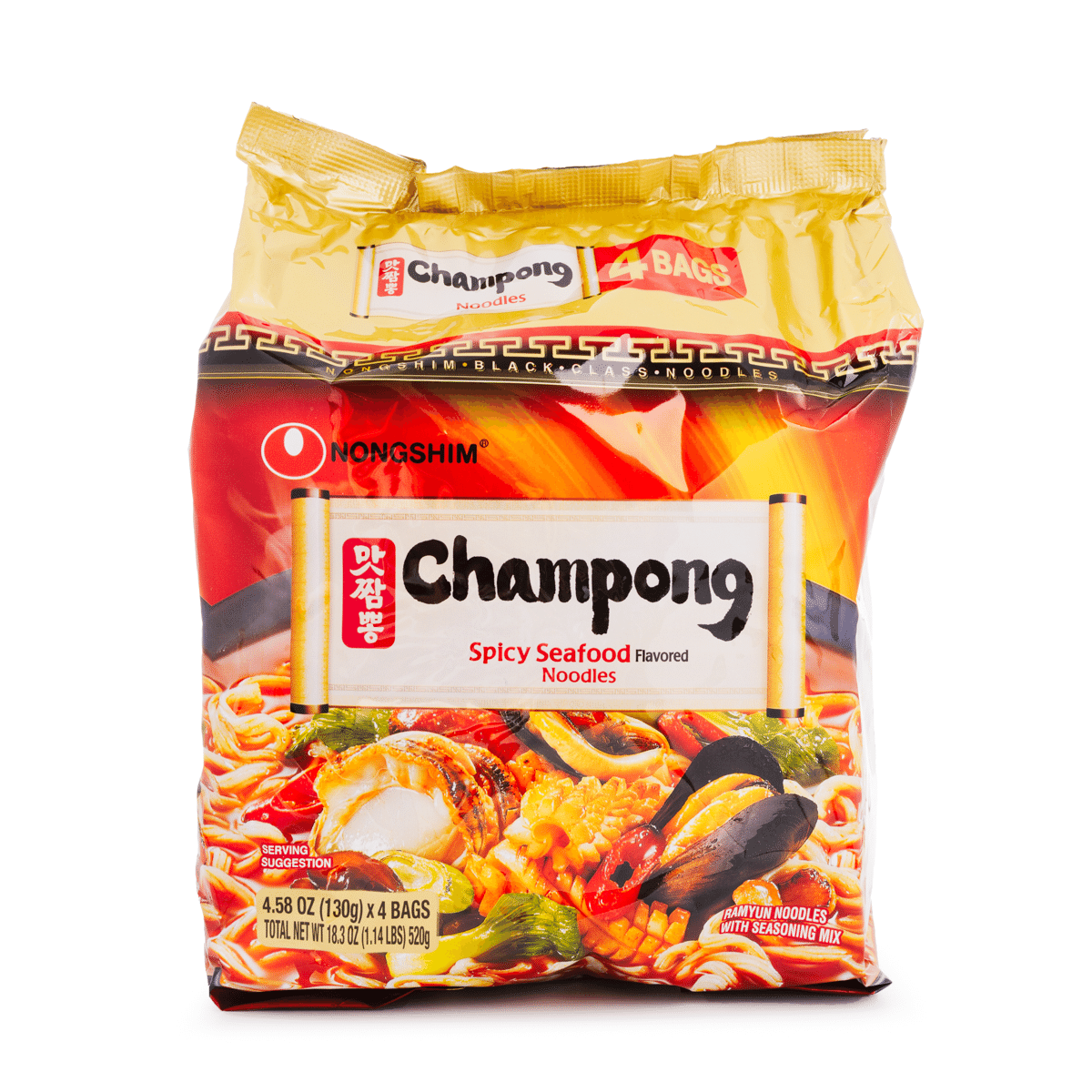 Nongshim 짬뽕 매운 해물맛 라면 520 그램