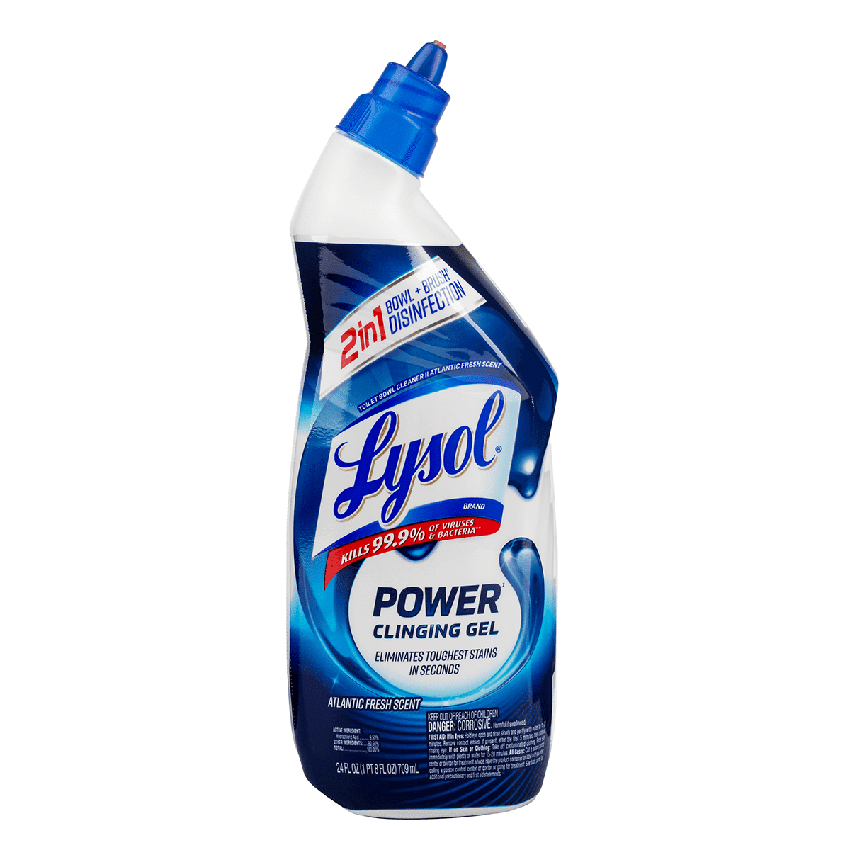 Lysol Power Clinging Gel Toilet Bowl Cleaner - 24 fl oz 24 액량 온스