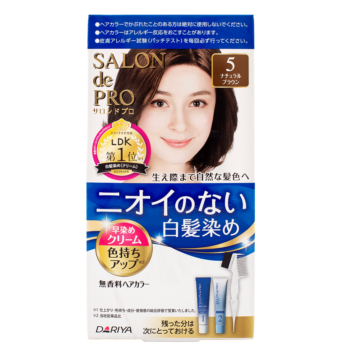 Coloración de Cabello Dariya SALON de PRO, 5 Marrón Natural 1 Caja de