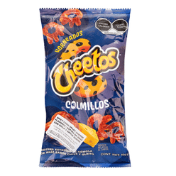 Cheetos Colmillos Corn Snack, Cheese and Chili Pepper Flavor 100 g
