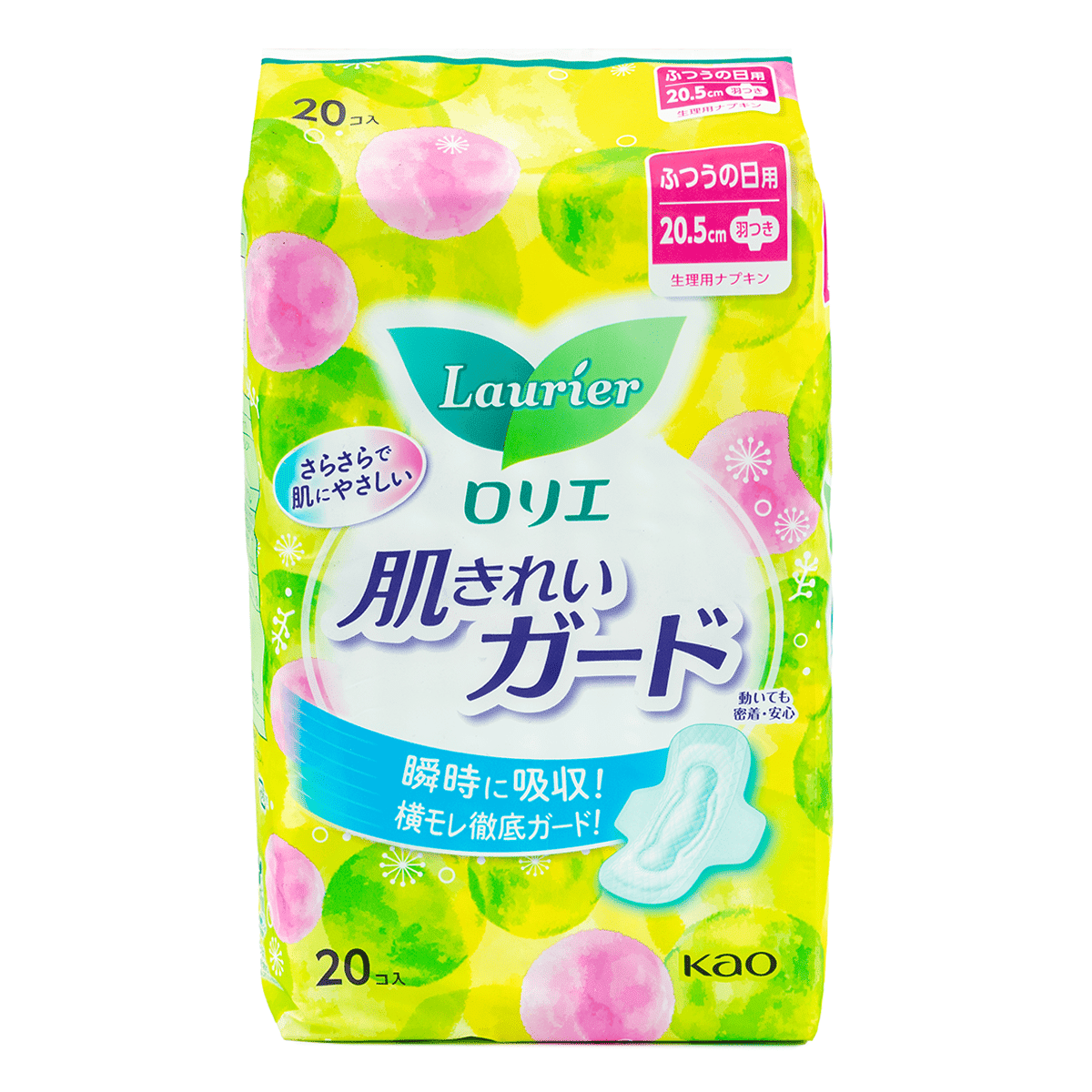 Kao Laurier 나이트 생리대 양 많은 날 날개형 20.5cm 20매입 1 개