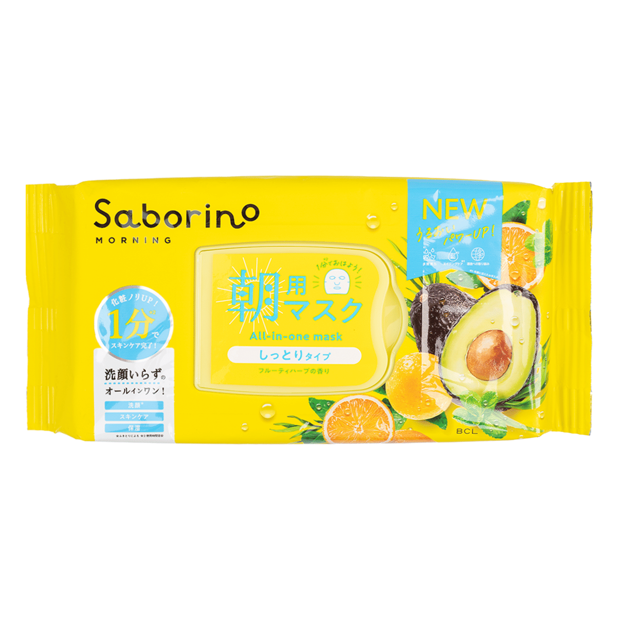 Saborino 시트러스 & 아보카도 모닝 수분 보습 페이스팩 1 케이스*24 팩