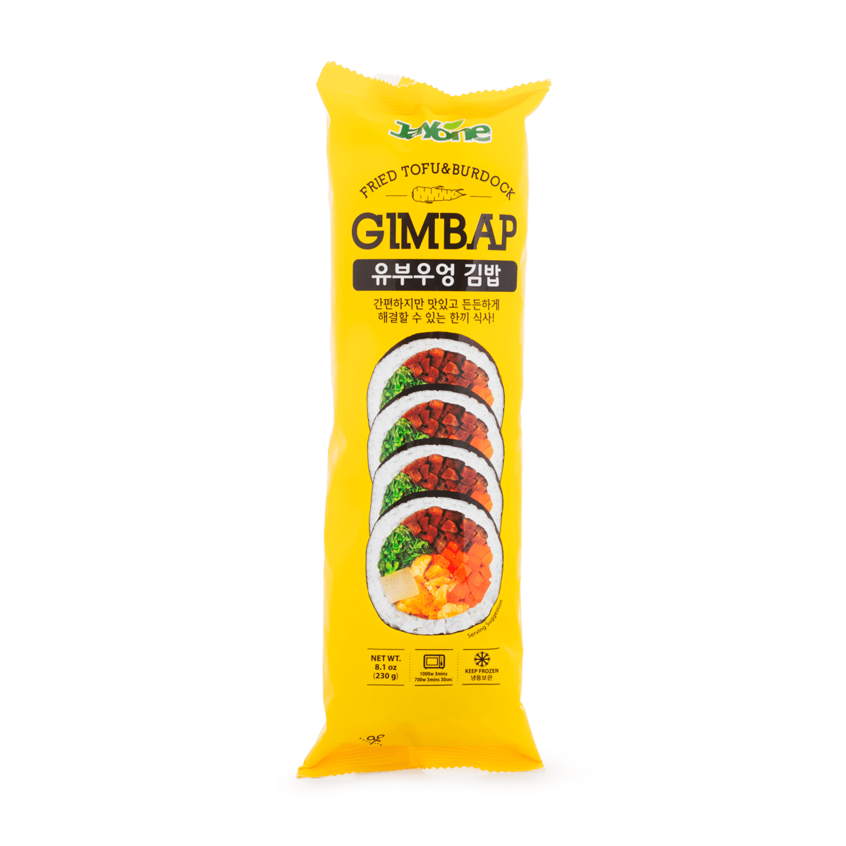 Jayone Gimbap Korean Rice Roll with Fried Tofu & Burdock 230 g
