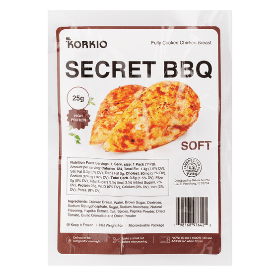 Korkio Fully Cooked Chicken Breast Secret BBQ 4 oz