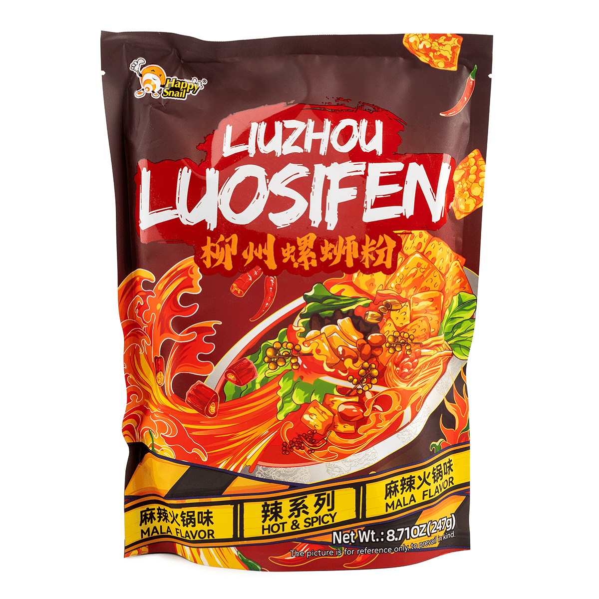 HAPPY SNAIL LIUZHOU SPICY RICE NOODLE SPICY HOT POT FLAVOR 247 g