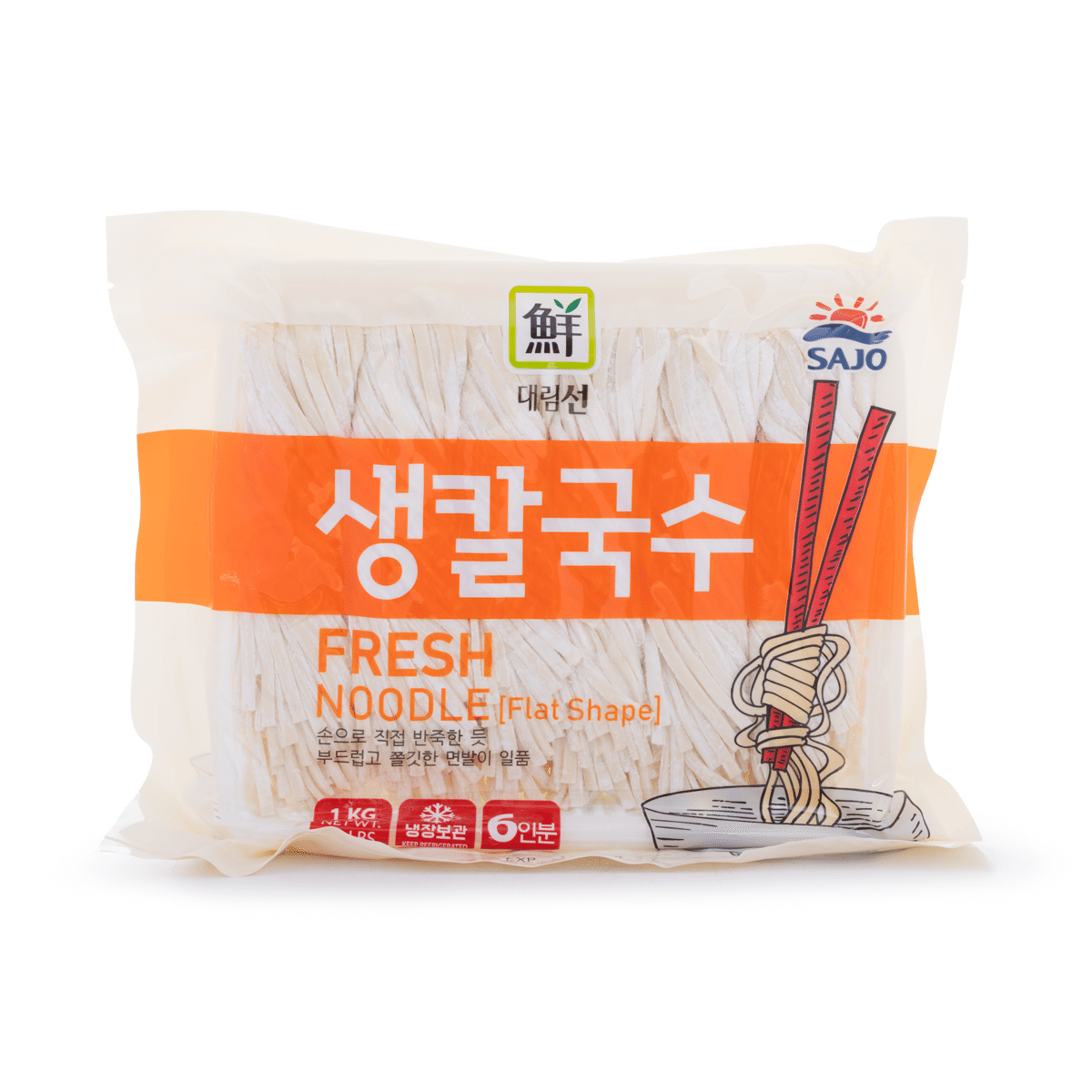Sajo Fresh Noodles, Flat 1000 g