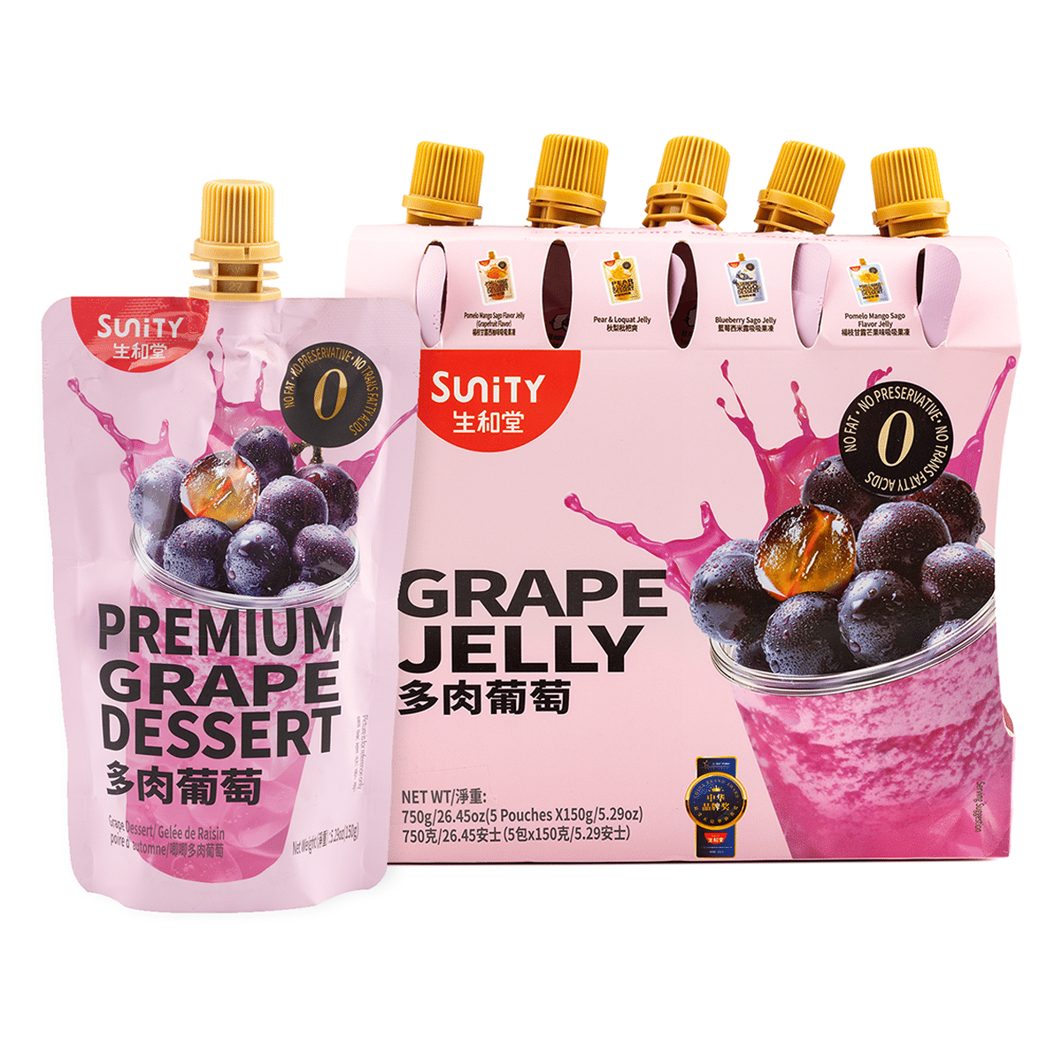Sunity Grape Flavor Jelly 5packs 750 g
