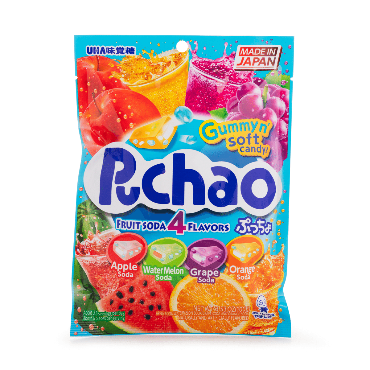 Balas de Refrigerante de Frutas UHA Puc Hao 3.53 onça(s)