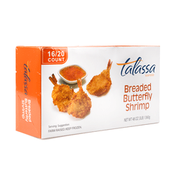 Talassa Breaded Butterfly Shrimp, frozen 3 lb