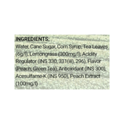 Cozy-Peach Lemongrass Tea Bottle 455 밀리리터