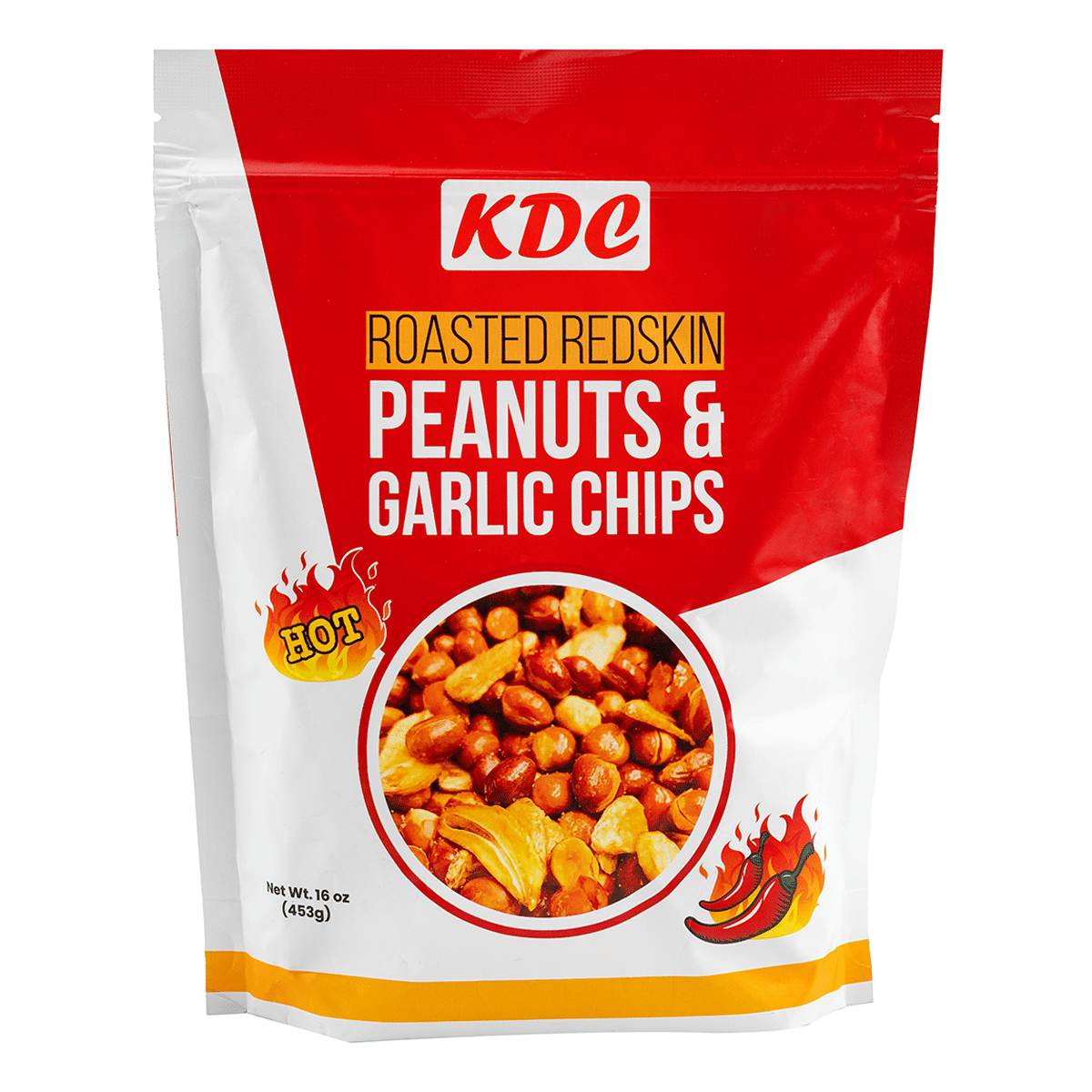 KDC 매운맛 구운 레드스킨 땅콩과 마늘칩 16 온스