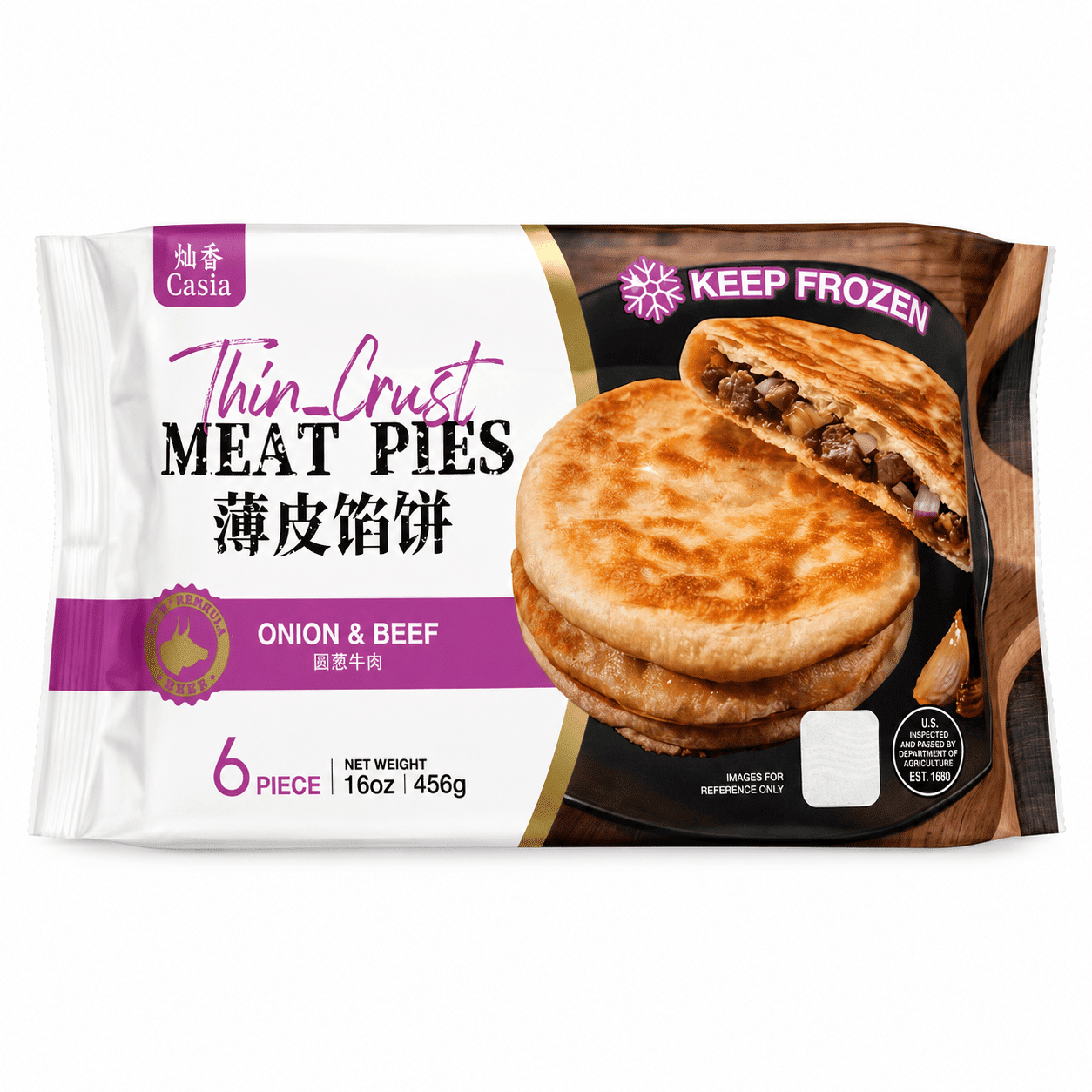 Casia Thin-Crust Meat Pies – Onion&Beef 456 g
