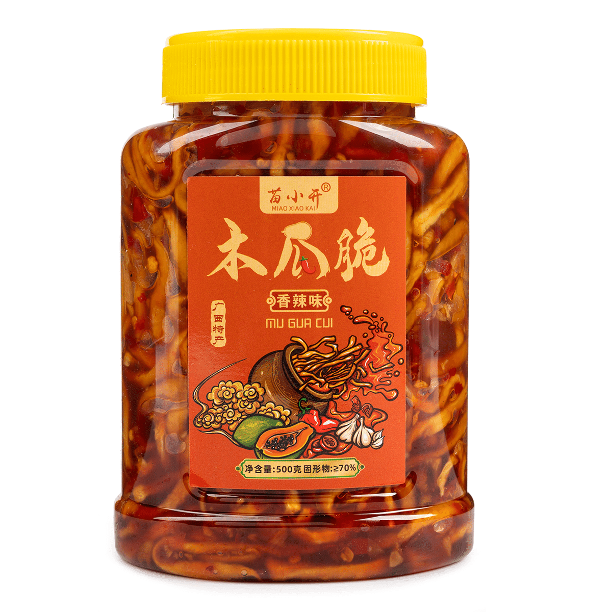 절임 파파야 MIAO XIAO KAI 매운맛 500 그램