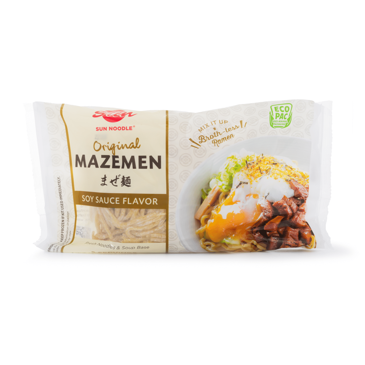 Sun Noodle Mazemenn Ramen Soy Sauce Flavor, Frozen (2 Servings) 13.3 oz