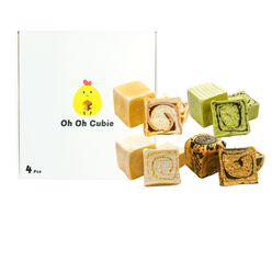 Oh Oh Cubie Artisanal Bread (Sesame Macha, Ham Chz, Taro Mochi and Oreo Cocoa) 400 g