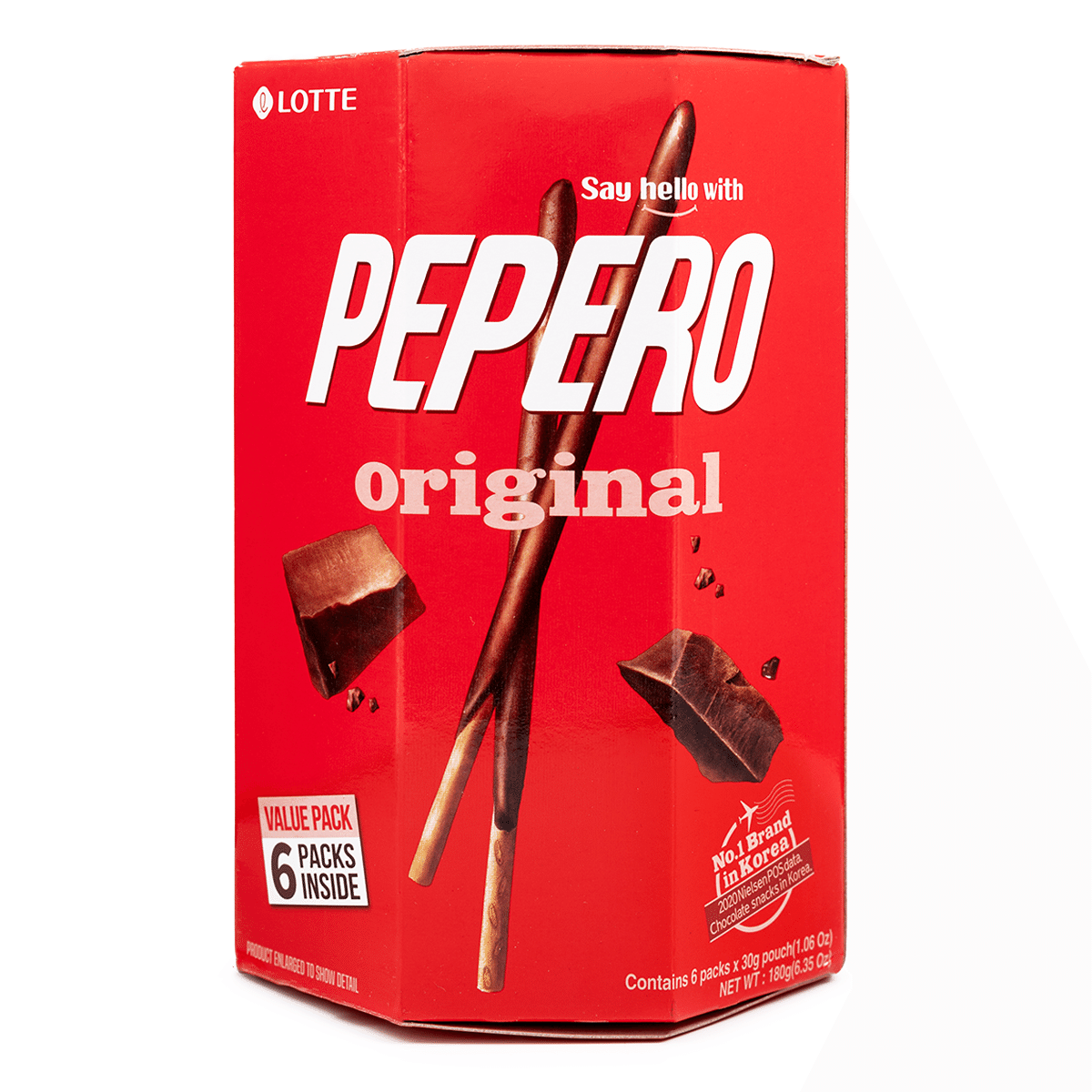 Lotte Pepero Original Value Pack (6pk) 180 g