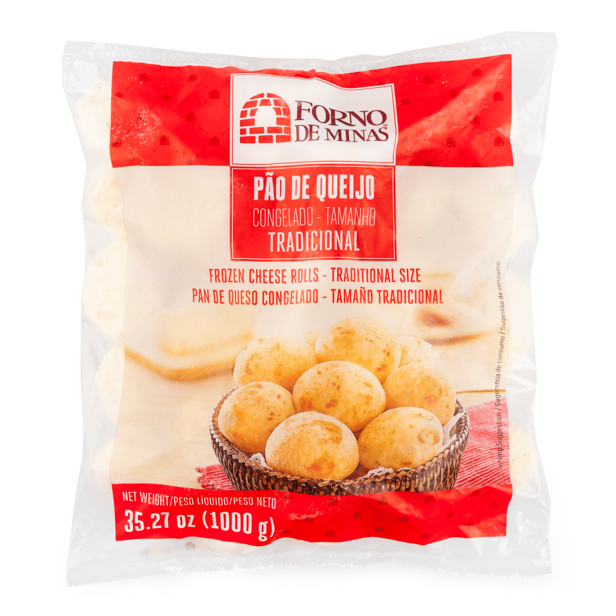 Panecillos de queso congelados, tamaño tradicional Forno de Minas 1000 gramo(s)
