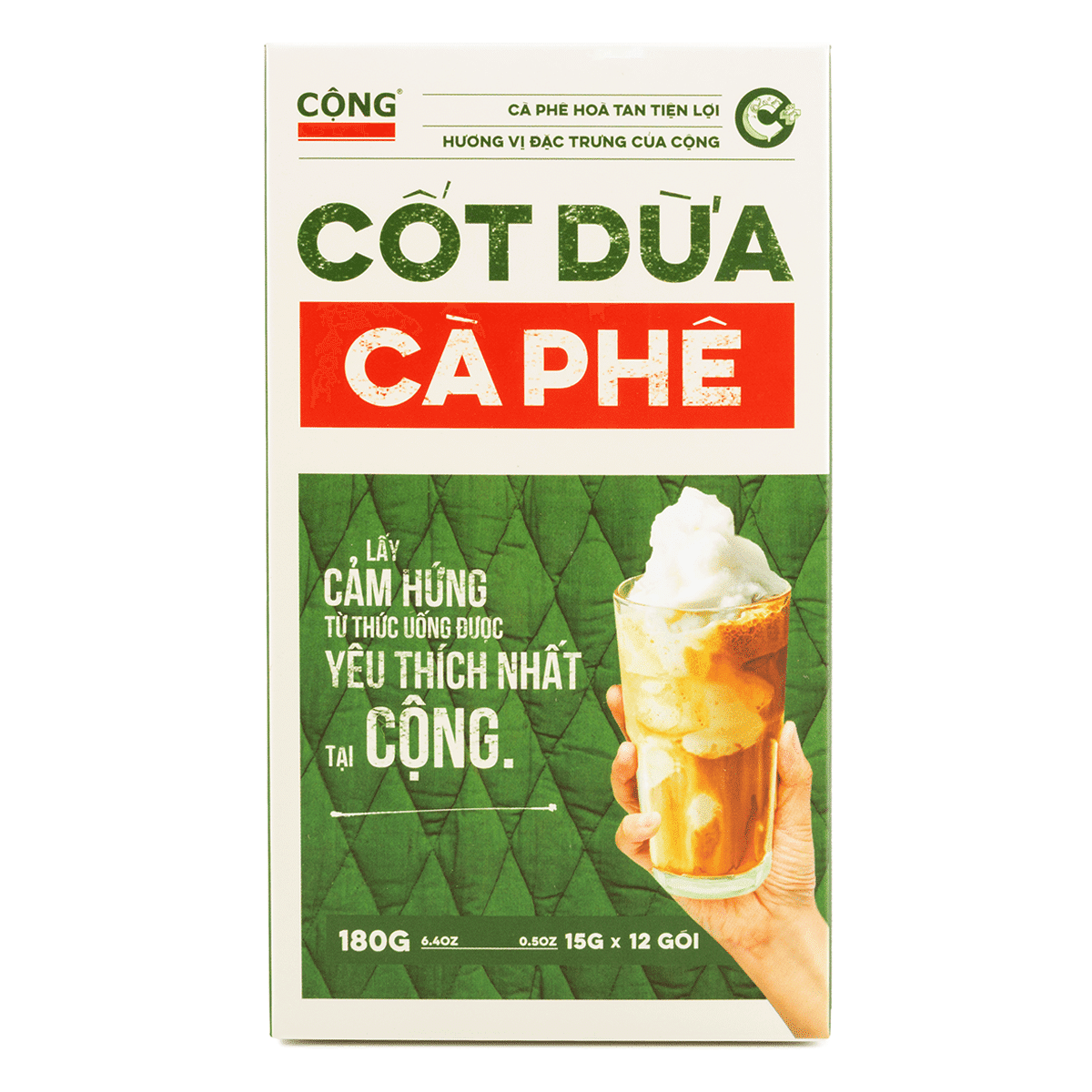 Cà Phê Cốt Dừa Hòa Tan Cộng 180 g