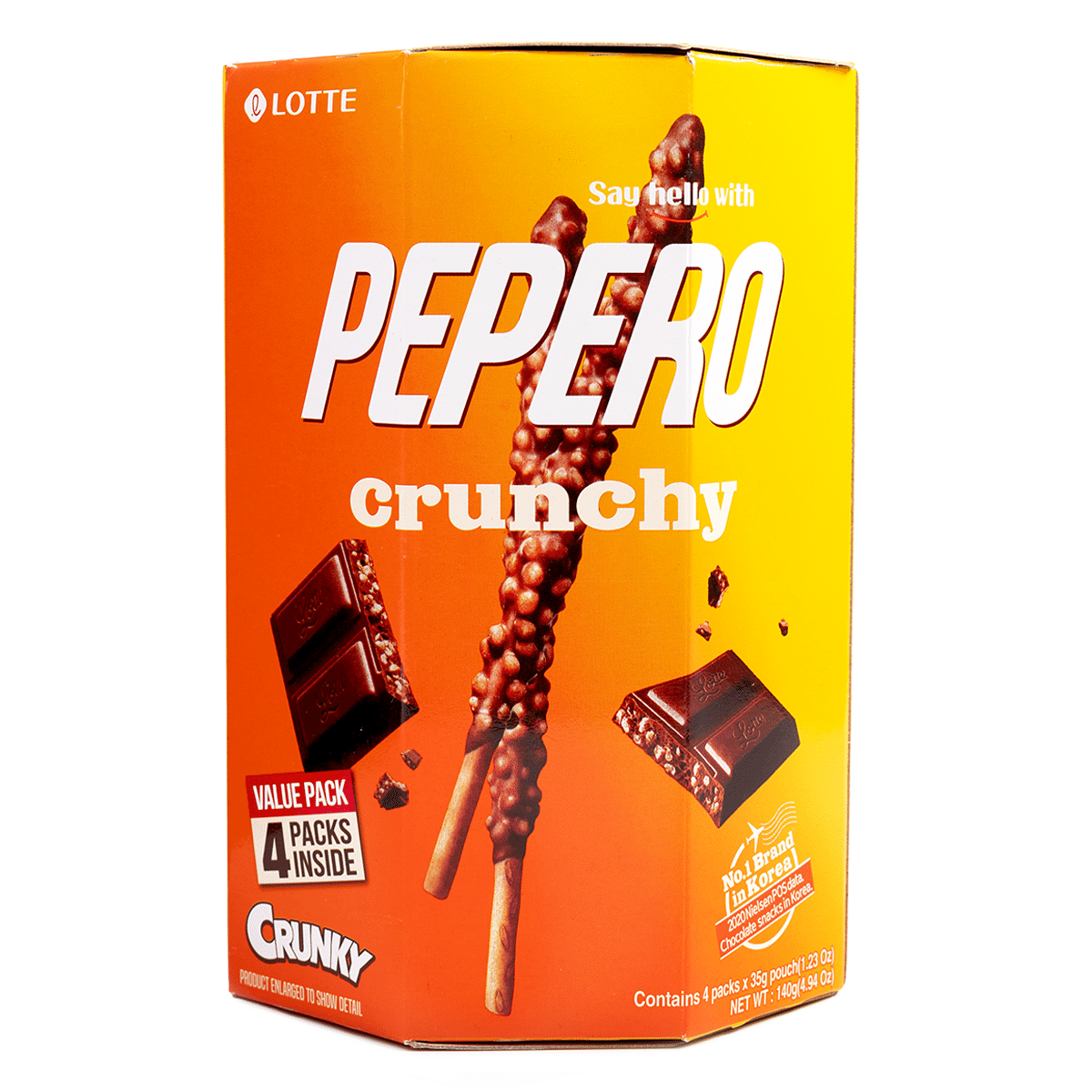 LOTTE Pepero Crunchy Value Pack (4pk) 140 g