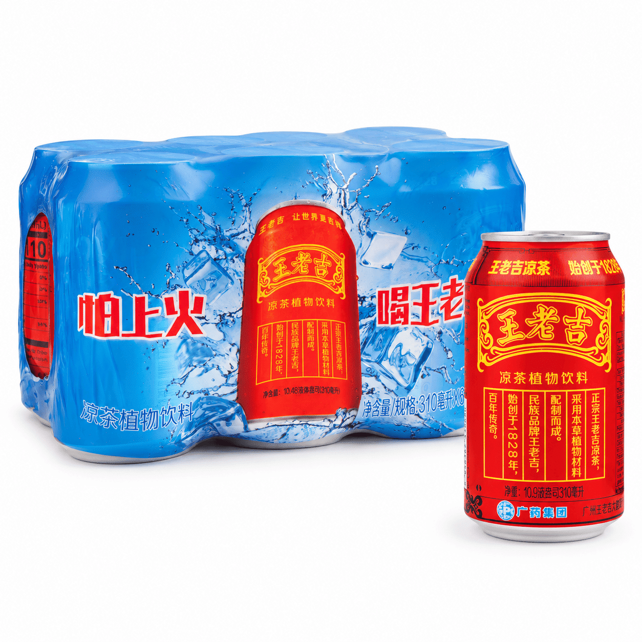 Wanglaoji เครื่องดื่มสมุนไพร 310 ml*6 cans