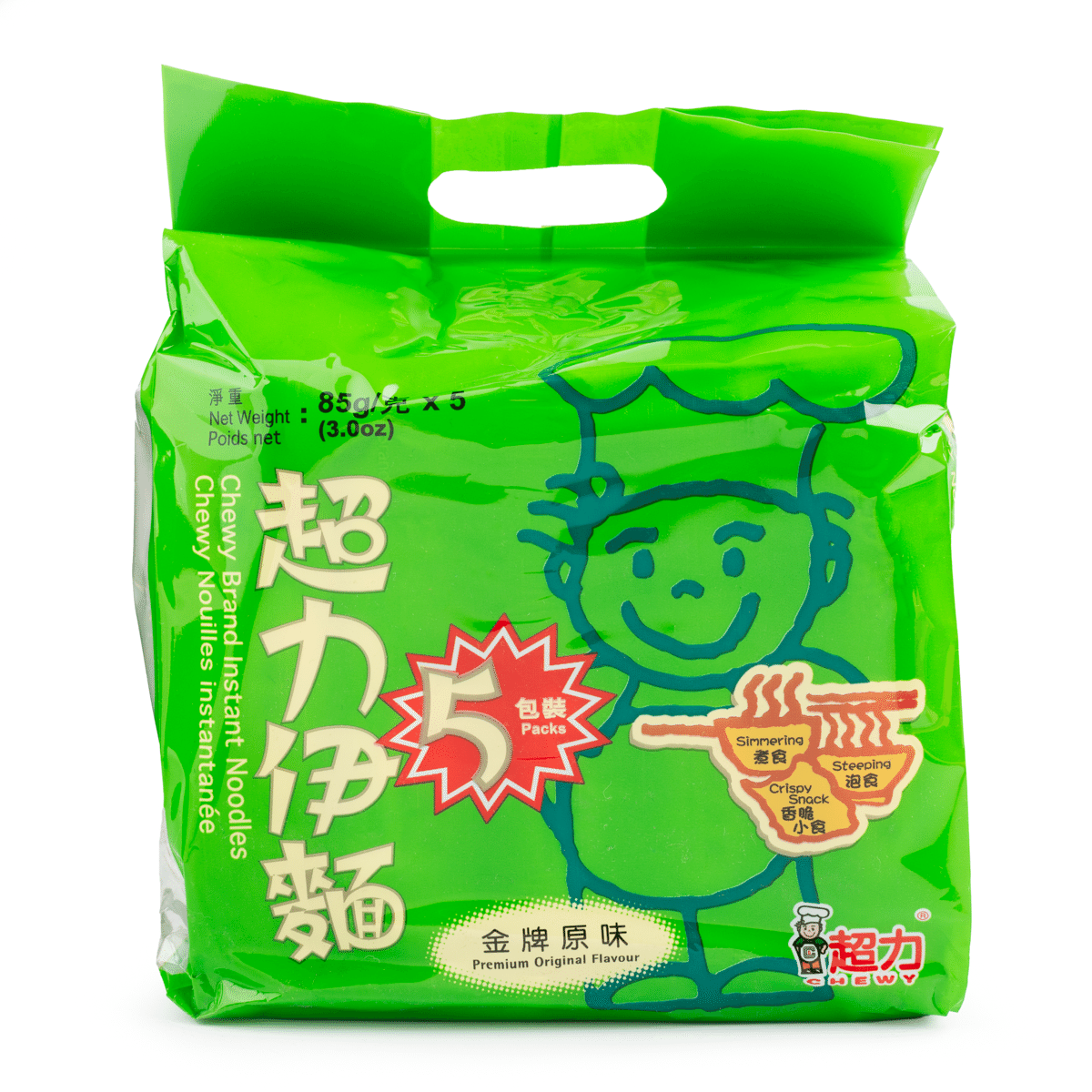 超力 金牌原味伊面 5包装 425 克