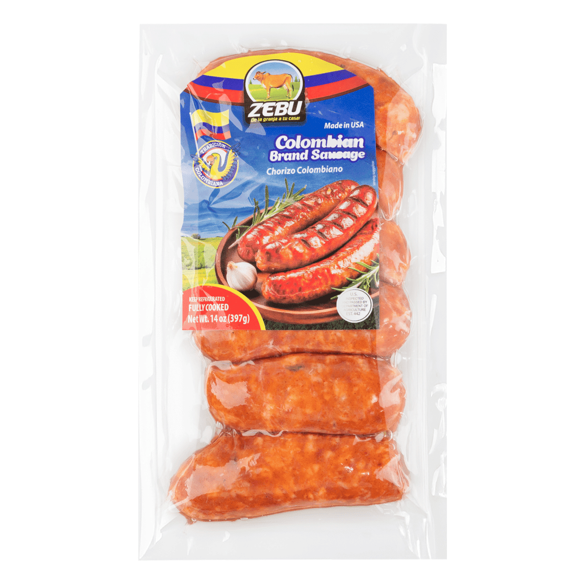 Zebu Colombian Brand Sausage 397 g