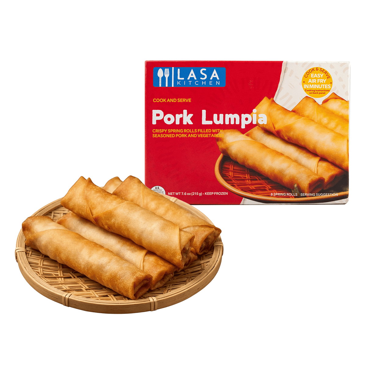 Lasa Kitchen 冷凍調理済み豚肉春巻き 215 グラム