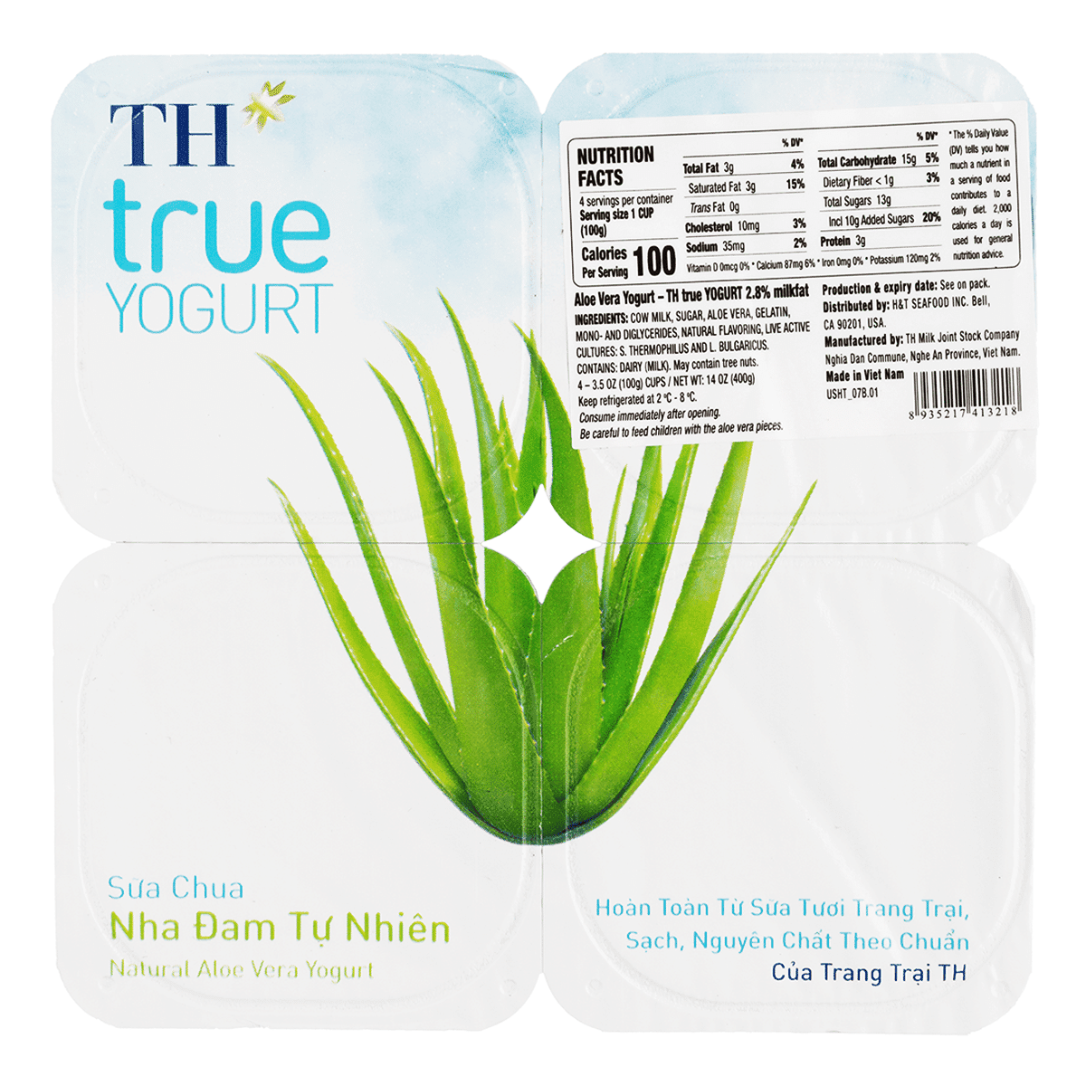 Yogur de aloe vera natural TH True Yogurt 400 gramo(s)