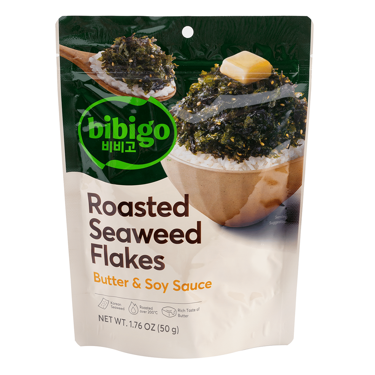 Bibigo Roasted Seaweed Flakes with Butter and Soy Sauce 50 g*20 pack