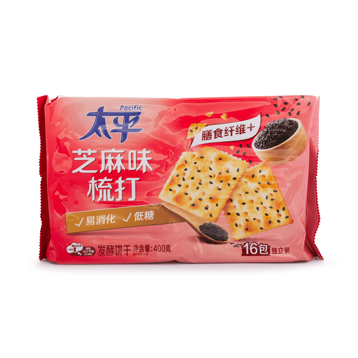 太平 苏打饼干 芝麻味 400 克*12 包