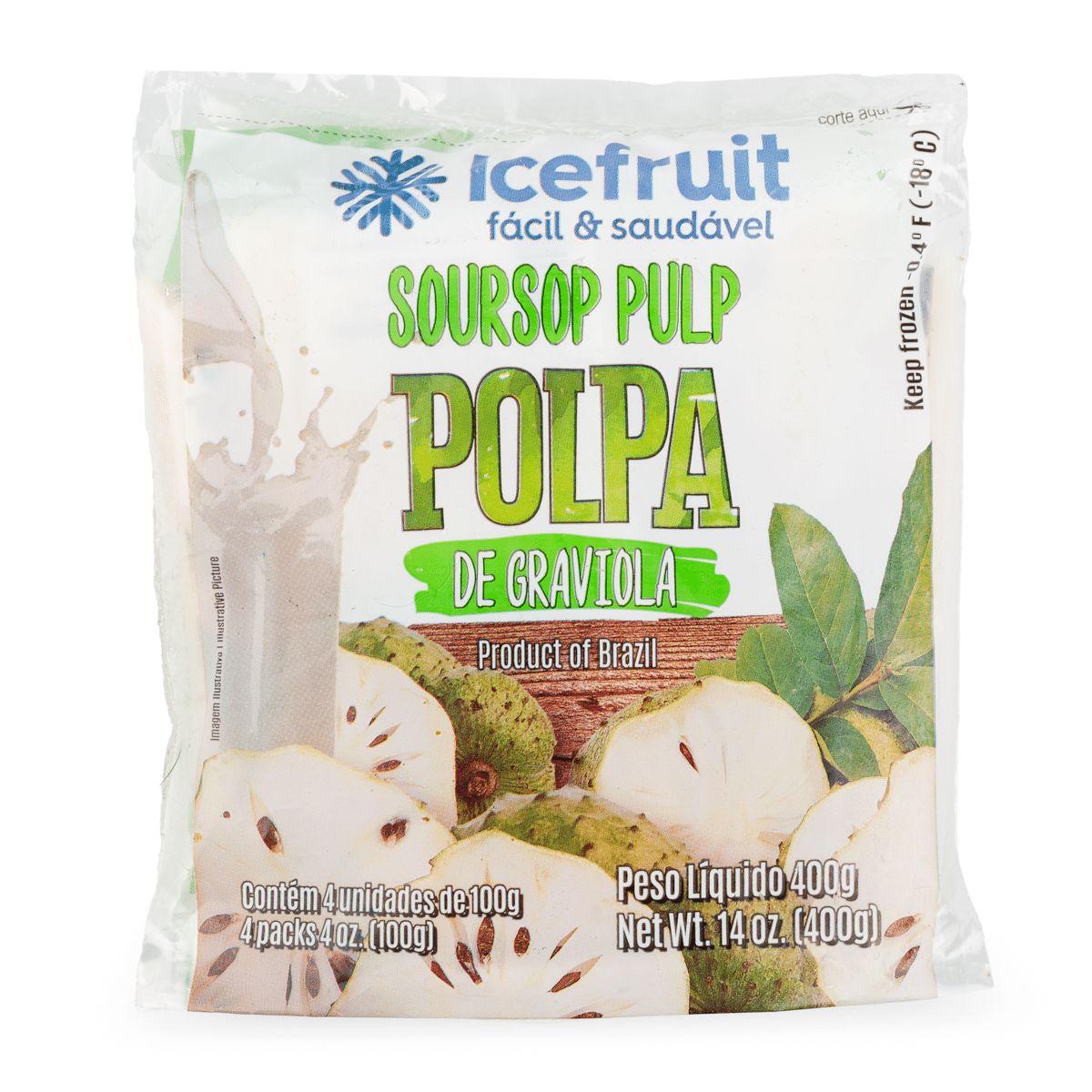 Icefruit Soursop Pulp (Graviola), Frozen 400 g