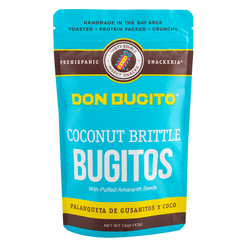Don Bugito Coconut Brittle Bugitos with Puffed Amaranth Seeds 1.5 oz