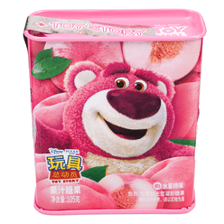 BinQi Juice Gummies Candy Strawberry bear Package Honey Peach Flavor 105 g