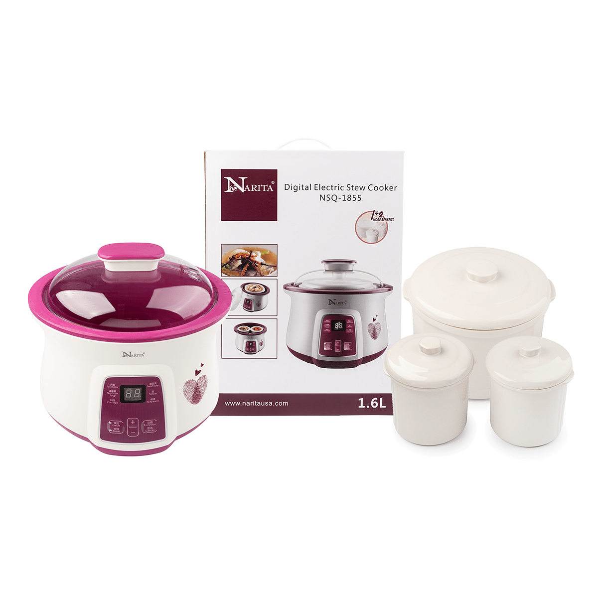 Narita Fully Automatic Multifunctional Electric Stew Pot NSQ-1855 1 count
