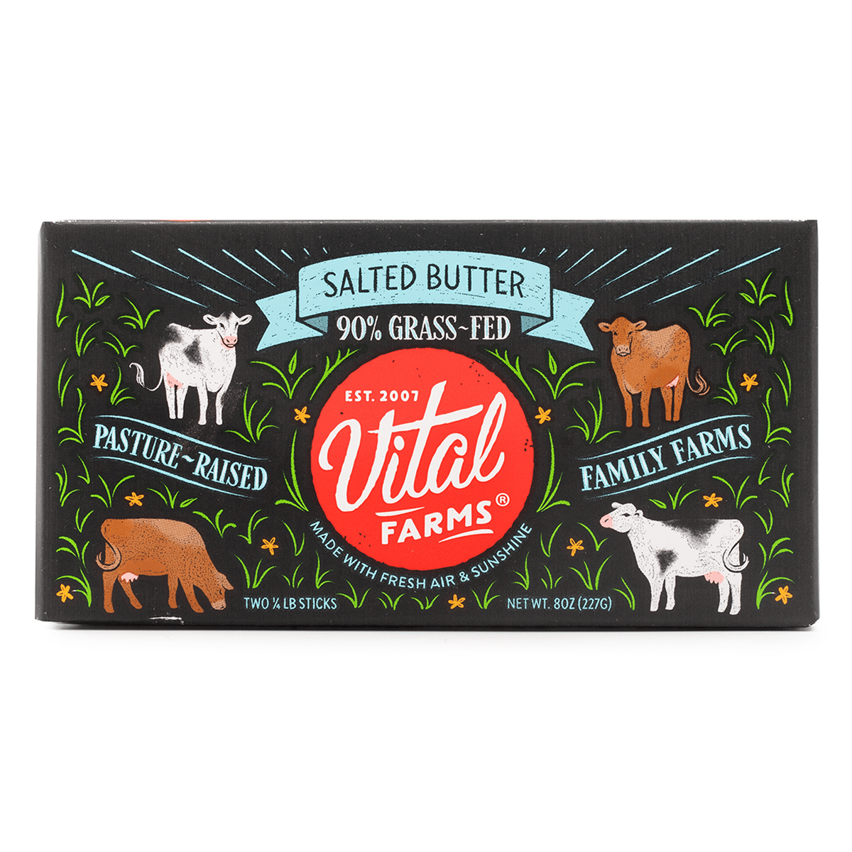 Vital Farms Grass-Fed Salted Butter, 8 oz
