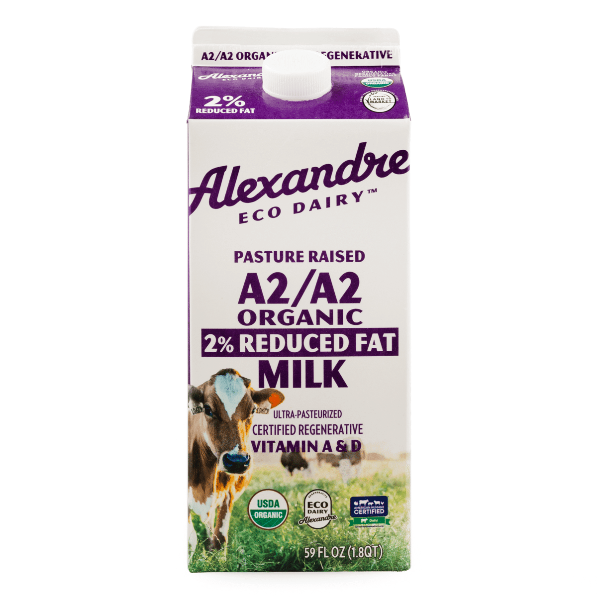 A2 Leche reducida en grasa al 2% 59 onza(s) líquida(s)