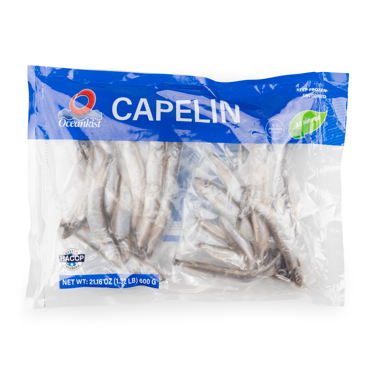 Oceankist Wild Caught Smelt Fish with Roe, Frozen 600 g