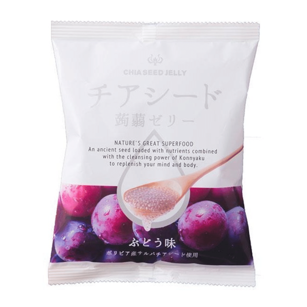 Wakasho Chia Seed Konnyaku Jelly Grape 6.1 oz
