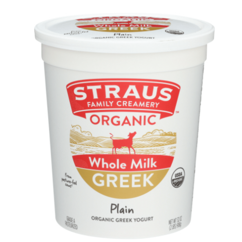 Straus Organic Whole Milk Greek Plain Yogurt 32 oz
