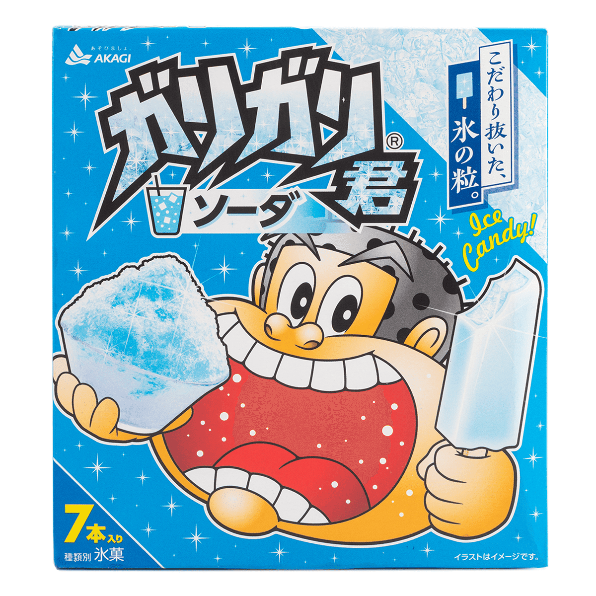 Akagi Garigarikun Soda Ice Cream 7pcs 441 ml