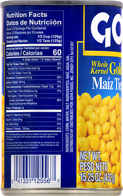 Goya Whole Kernel Golden Corn 15.25 oz